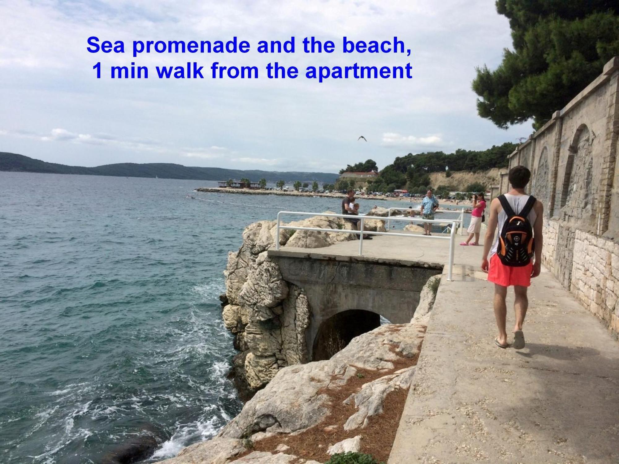 Beachfront Apartment Drazen, With Garden And Parking Split Dış mekan fotoğraf